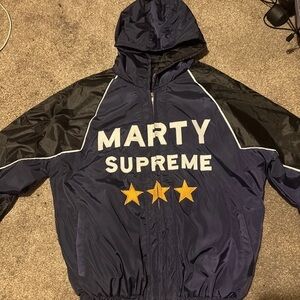 Supreme Navy and Black Windbreaker with Gold Stars